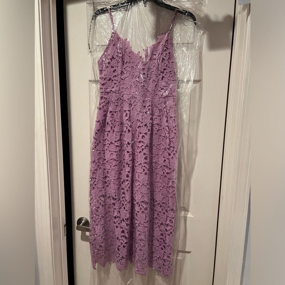 ASTR Lavender Lace Midi Dress NWT